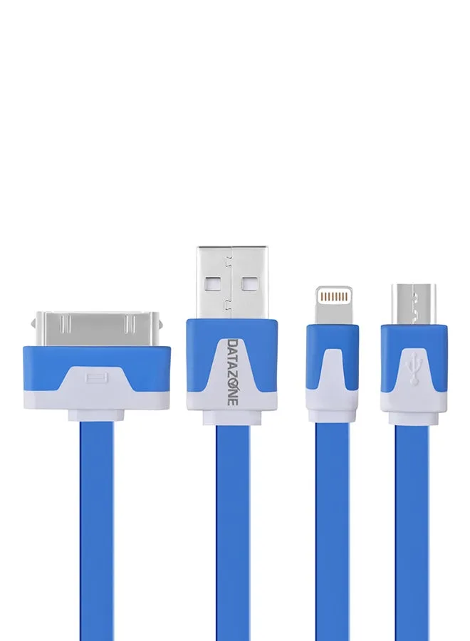 كابل شحن 3 في 1 بمنفذ USB أزرق-2