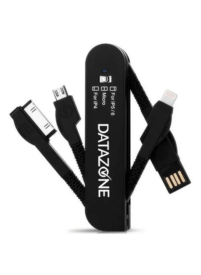 شاحن محمول 3 في 1 بمنفذ USB أسود-1