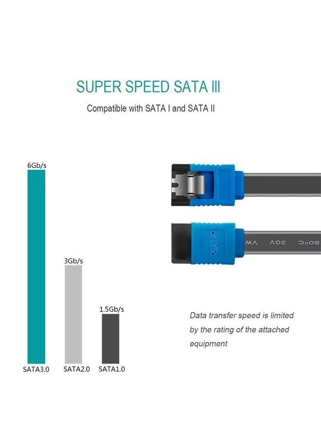 3 حزم كابل SATA III 6 جيجابت في الثانية كابل بيانات HDD SDD مستقيم مع مزلاج قفل 18 بوصة متوافق مع SATA HDD وSSD ومحرك الأقراص المضغوطة وكاتب الأقراص المضغوطة-2