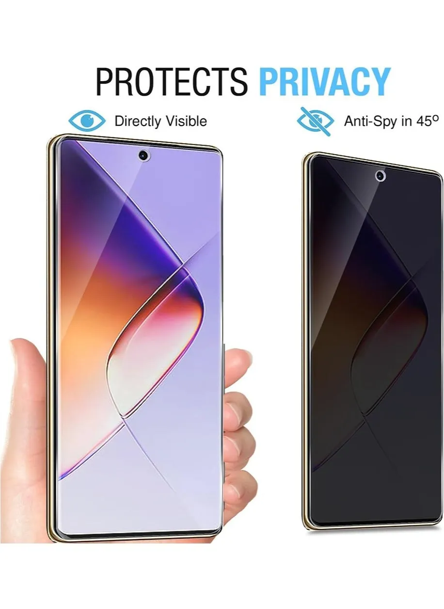 3 قطعة Infinix ملاحظة 40x 5G الخصوصية شاشة التوقف الفيلم ، 28 درجة الخصوصية حماية الفيلم يدعم بصمة فتح ، 9H تشديد الزجاج الفيلم سهلة التركيب-2