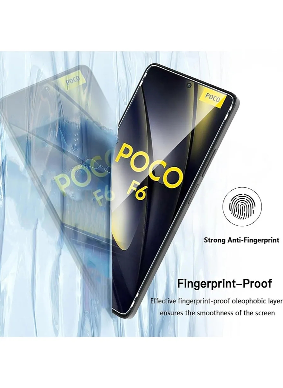 3 PCS Screen Protector for Xiaomi POCO F6 5G Tempered Glass Film with Easy Installation Tool, Ultra-clear, Shatterproof Anti-Scratch Film Screen Protecto-2