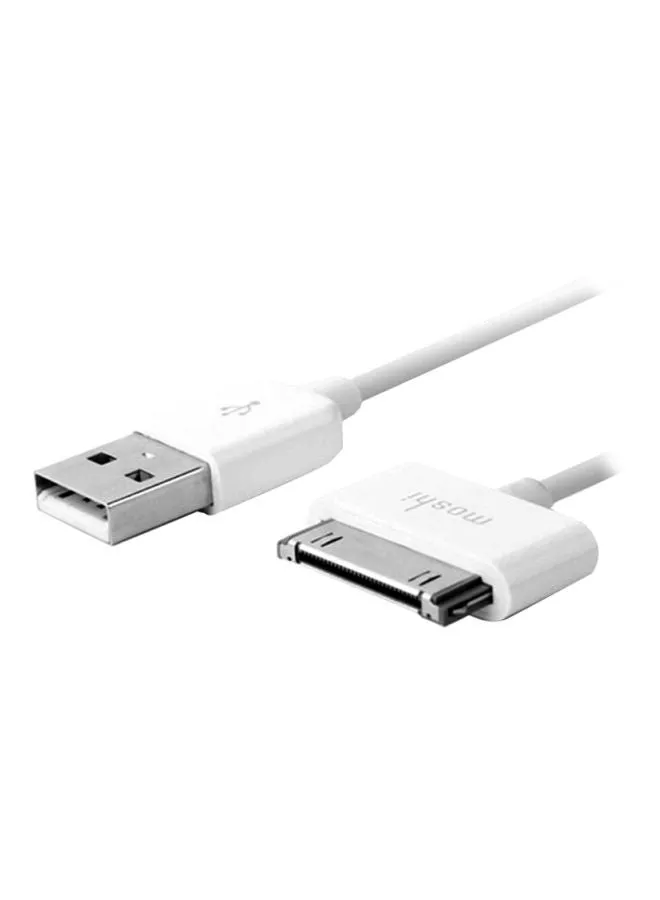 كابل موصل USB من 30 دبوساً أبيض/فضي-2