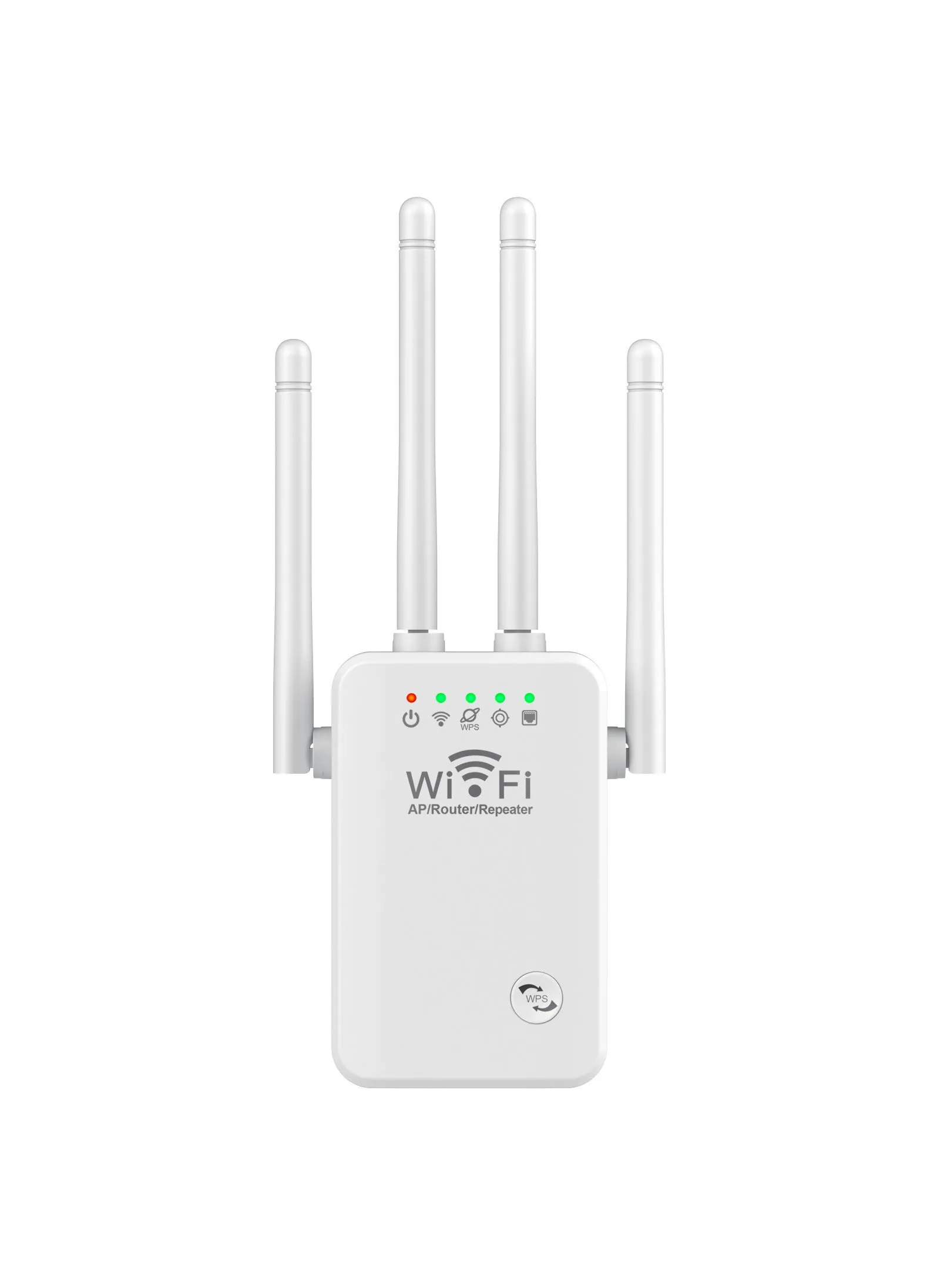 300M WiFi Repeater Wireless Router Signal Booster 4 Antenna300M white U9 European gauge 300M white U9 European gauge-1