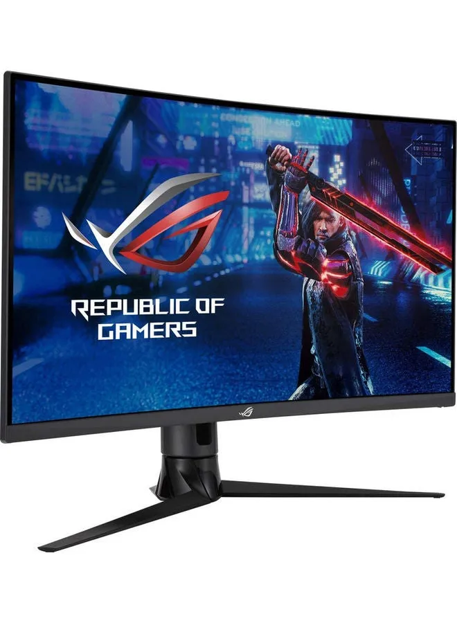 شاشة الألعاب ROG Strix XG32VC مقاس 31.5 بوصة بدقة WQHD (2560 × 1440)، 170 هرتز* (فوق 144 هرتز)، 1 مللي ثانية MPRT، مزامنة ضبابية الحركة المنخفضة للغاية، 125% sRGB، FreeSync Premium Pro، DisplayHDR™ 400-2