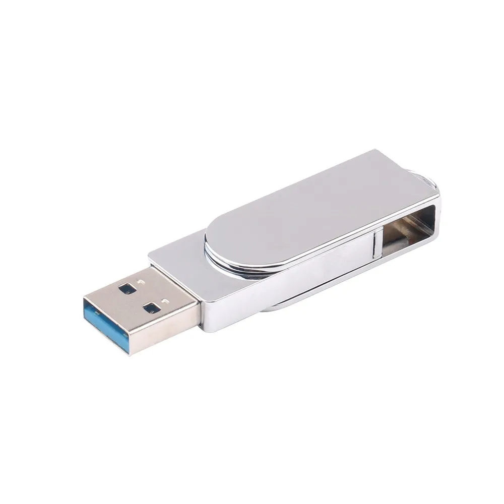 فلاش درايف Type-C USB 3.0 مزدوج محمول بذاكرة تخزين خارجية سعة 32 جيجابايت C5529S-32-L فضي-1