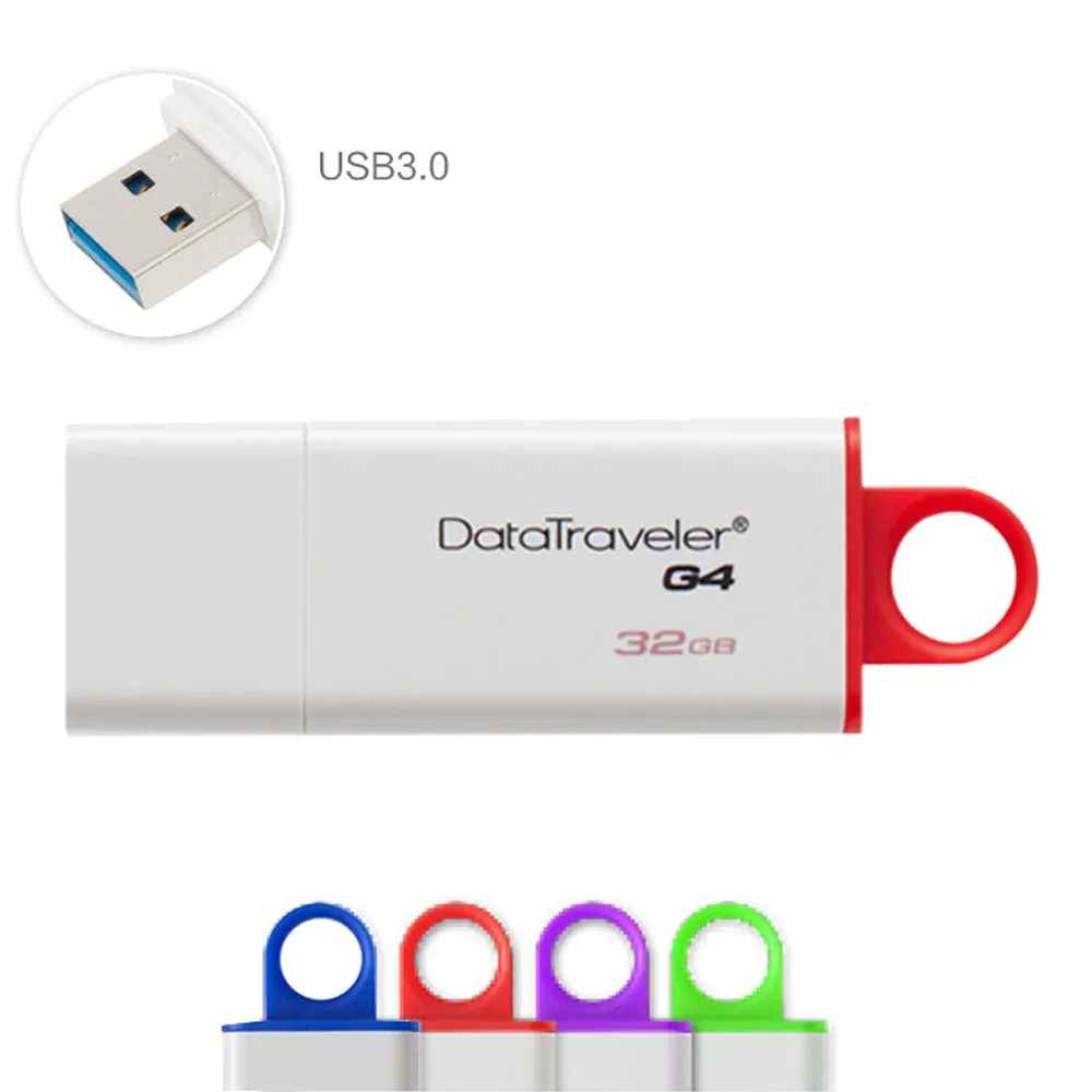 محرك أقراص فلاش ناقل للبيانات بذاكرة تخزين خارجية سعة 32 جيجابايت بمنفذ USB 3.0 C2932-32-L أبيض & أحمر-1