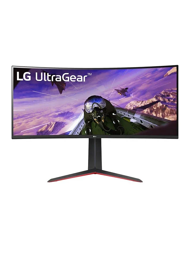 شاشة UltraGear منحنية للألعاب مقاس 34 بوصة بدقة QHD (3440x1440)، ومعدل تحديث 165 هرتز، ووقت الاستجابة 5 مللي ثانية، أسود أسود-1