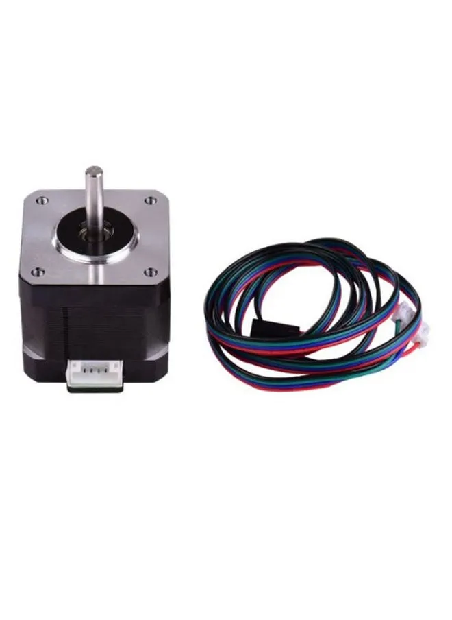 3D Printer Stepping Motor With Cable Black/Silver-1