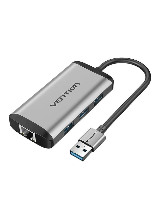 موزع USB متعدد الوظائف 4 في 1 رمادي/أسود-1