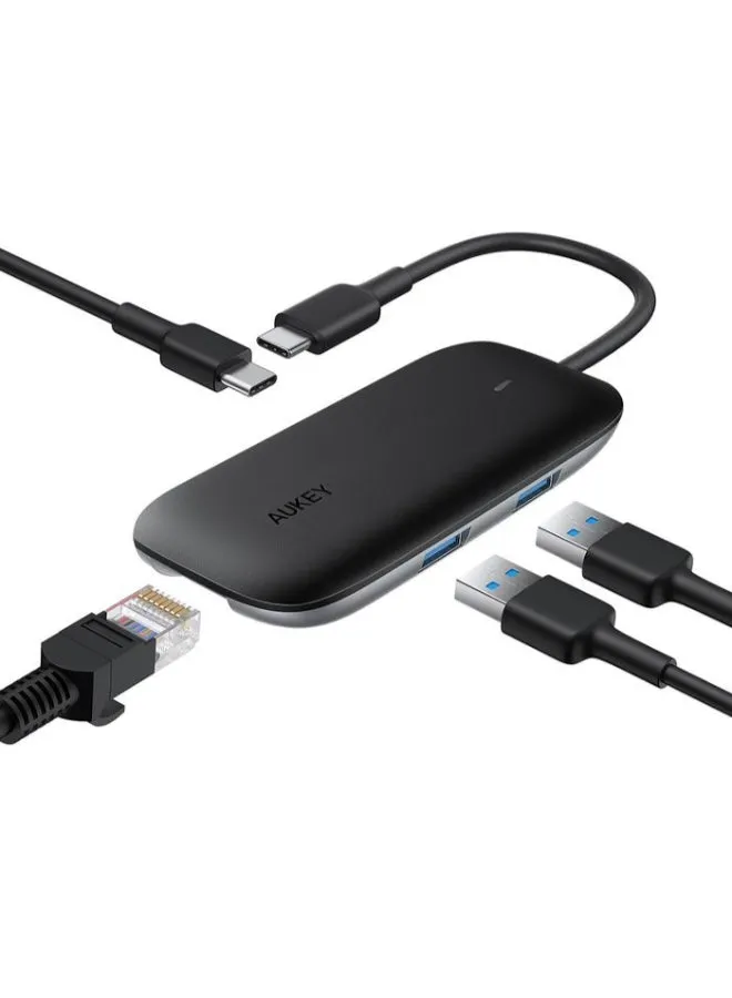 موزع منافذ USB-C ‏4 في 1،طراز CB-C74 أسود-2