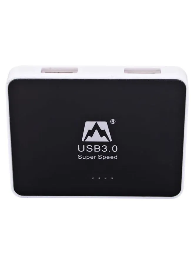 موزع بمنفذ USB 3.0 4‎ في 1 أسود/ أبيض-2