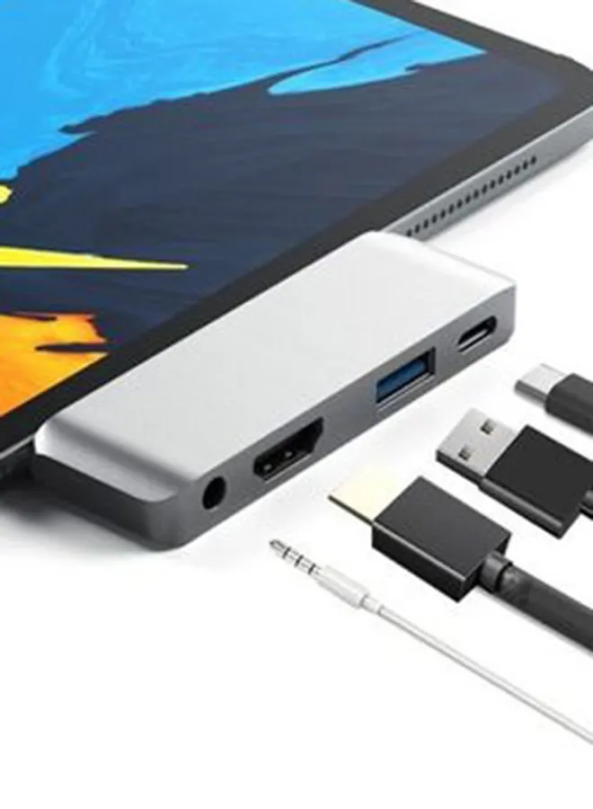 موزع 4 في 1 من USB-C إلى 4K HDMI رمادي-2