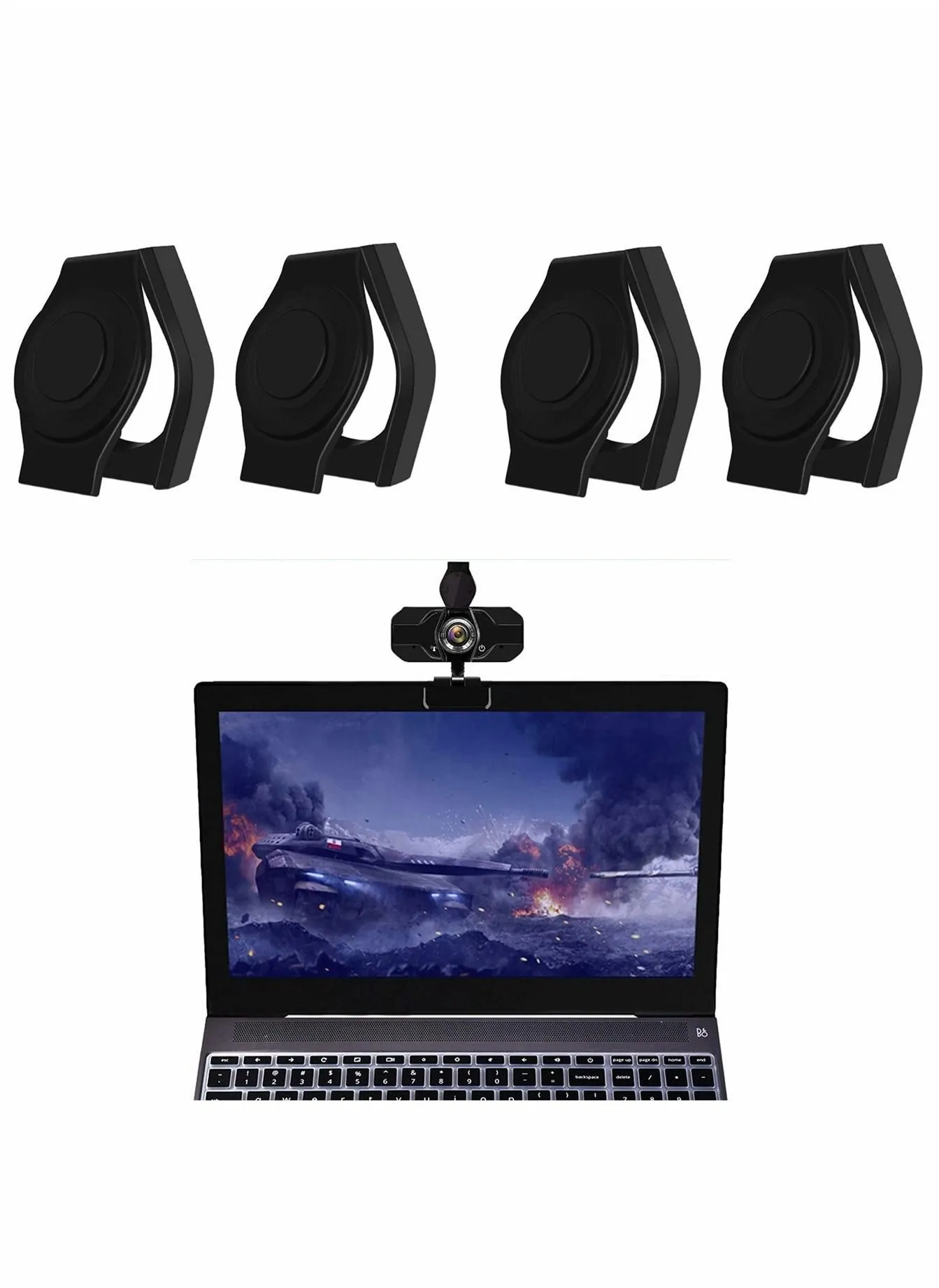 4 Pack Webcam Cover, Thin Web Camera Lens Cover Privacy Shutter Cap Hood with Strong Adhesive, Cam Covers, for Logitech HD Pro Stream Webcam, C270/C615/C920/C930e/C922X and Others-1