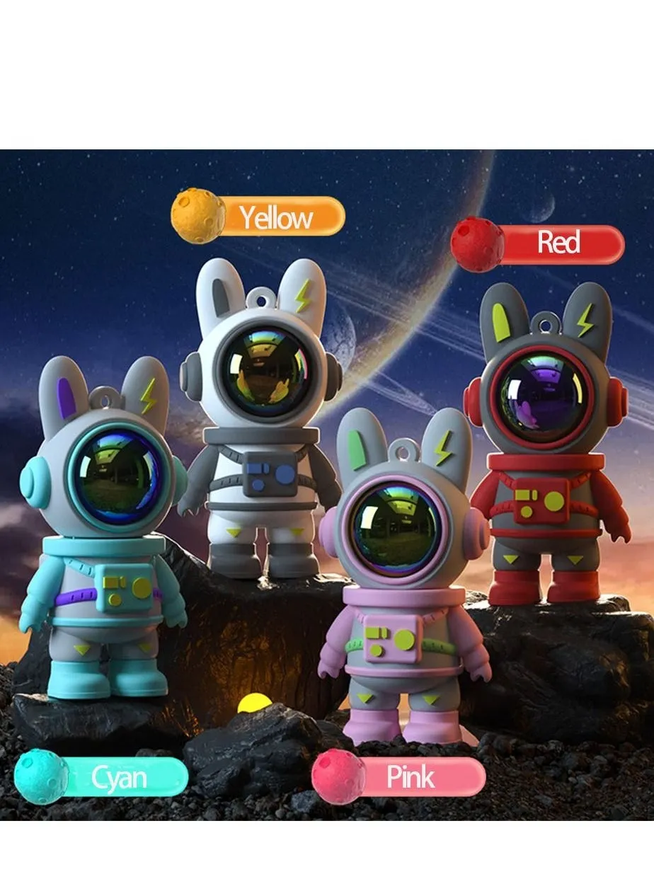 4 Packs of Rabbit Astronaut USB Flash Drive with Pendants and TypeC Adpaters Thumb Size Each 128GB  Small Size Waterproof For Student Child Office Gift-1