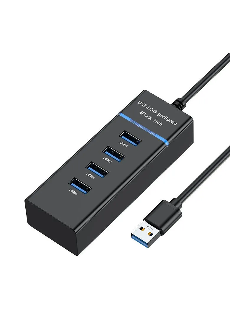 4-Port USB 3.0 Super Speed Hub Black-1