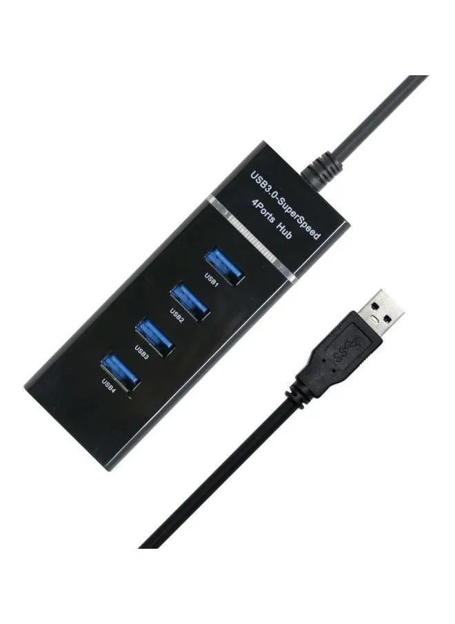 4-Port USB 3.0 Super Speed Hub Black-2