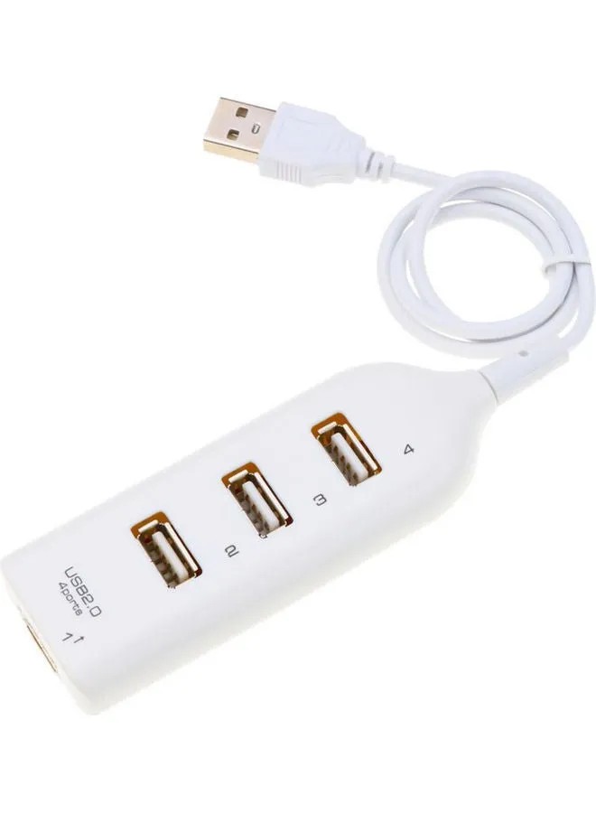 موزع مزود بـ4 منافذ USB أبيض-1