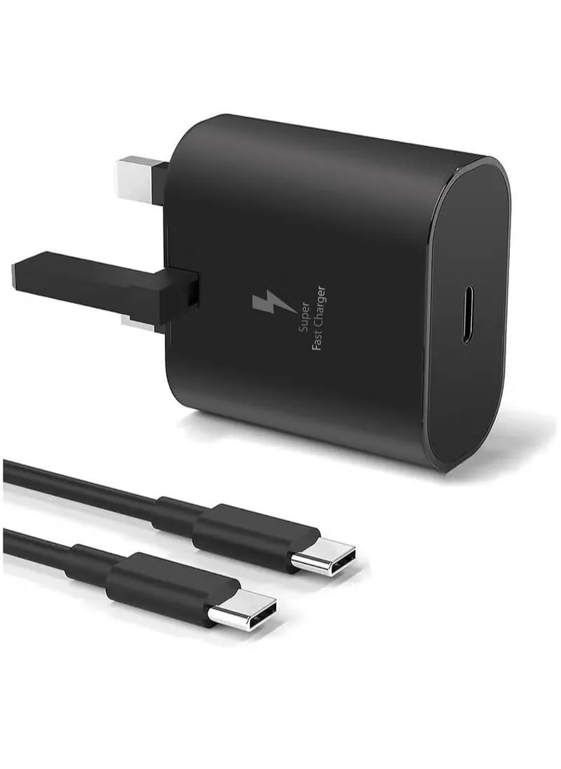 45 واط لشاحن هاتف سامسونج فائق السرعة، ومحول طاقة مع قابس وكابل USB C-1