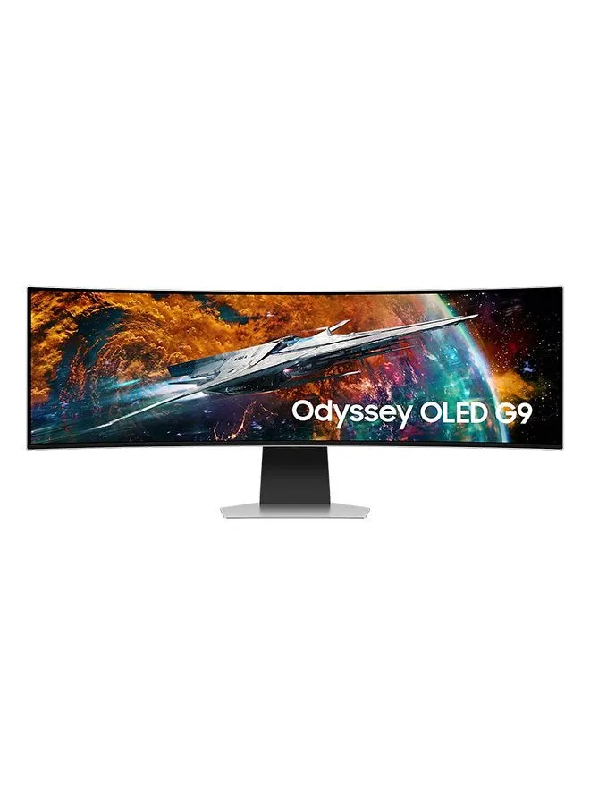 شاشة ألعاب Odyssey OLED UltraWide 49 بوصة 240 هرتز 0.03 مللي ثانية، مركز الألعاب، Tizen، 1800R، FreeSync Premium Pro، Adaptive-Sync، الوصول عن بعد، Bixby، Game Bar 2.0، Adaptive Sound Pro (5W x 2ch)، G9 G95SC-1