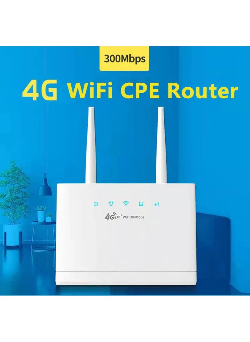 جهاز توجيه لاسلكي 4G CPE جهاز توجيه لاسلكي 4G WIFI مقاوم للماء جهاز توجيه sim lte إصدار البطاقة هوائي مزدوج-1