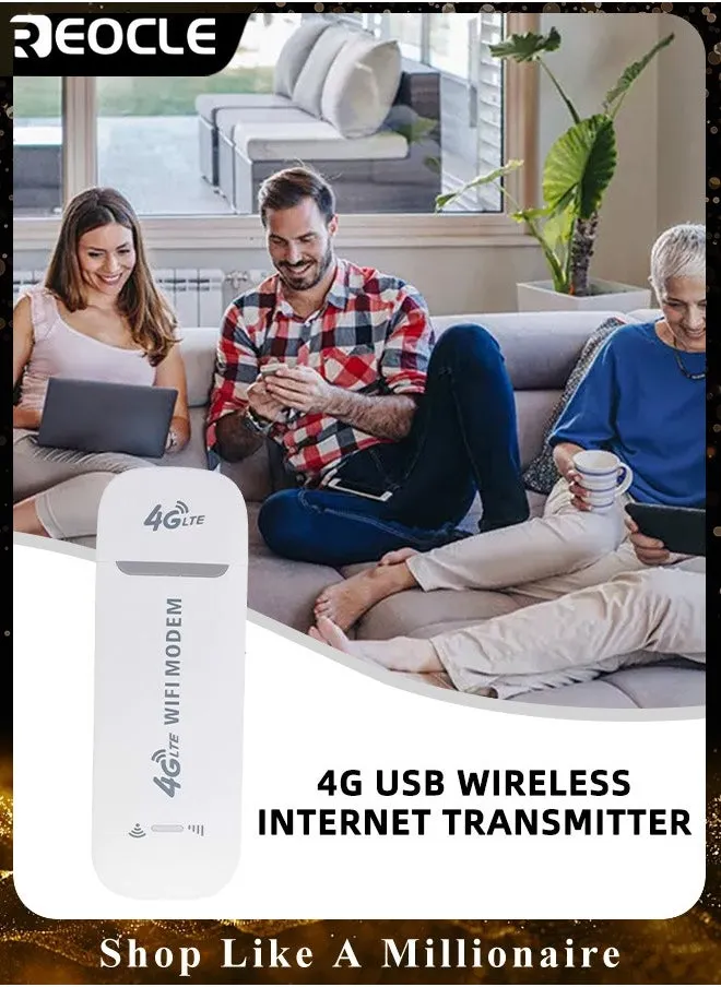 محول شبكة 4G LTE USB لاسلكي، نقطة اتصال واي فاي، مودم، عصا، مع وظيفة التوصيل والتشغيل ومشاركة نقطة اتصال واي فاي، مودم واي فاي للسفر المحمول للهاتف والكمبيوتر-1