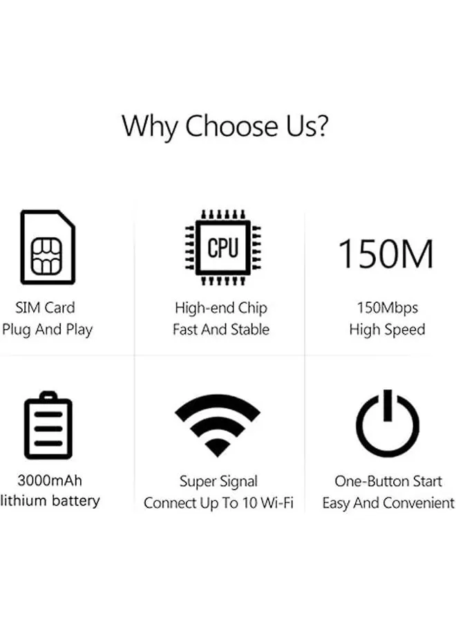 راوتر WiFi لاسلكي 4G LTE، مودم محمول سعة 3000mAh، نقطة اتصال صغيرة (Mini Hotspot) للاستخدام الخارجي، بسرعة 150 ميجابت في الثانية. متاح بفتحة لبطاقة SIM ومكرر للإشارة (إصدار أوراسي يشمل الترددات: B1/B3/B5/B7/B8/B20/B40/B41).-2