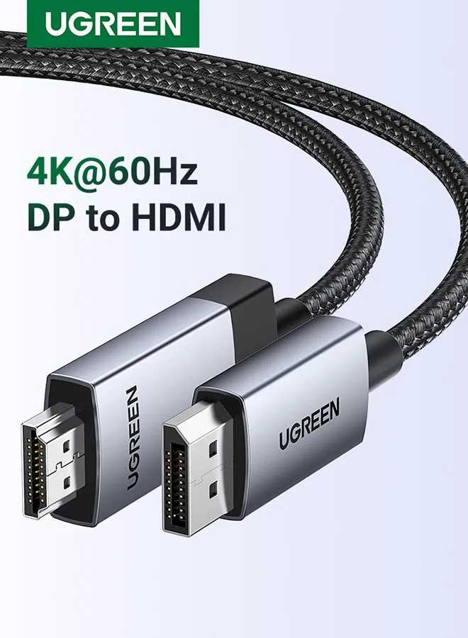 كابل 4K DP إلى HDMI عالي الجودة: منفذ عرض 2M (6.6FT) إلى سلك HD يدعم 4K@160 هرتز، 2K@144 هرتز، 1080P@244 هرتز أجهزة مضيف DP أحادية الاتجاه لعرض الأجهزة المتوافقة مع لابتوب والشاشة وكشاف ضوئي-1