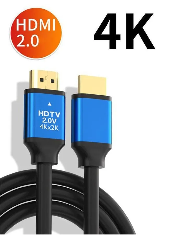 كابل HDMI 2.0 4K ، كبلات HDMI فائقة السرعة 2.0 ، سلك تمديد وصلة HDMI من سبائك الألومنيوم متوافق مع جهاز عرض جهاز تلفزيون الكمبيوتر المحمول PS3 （2 متر）-1