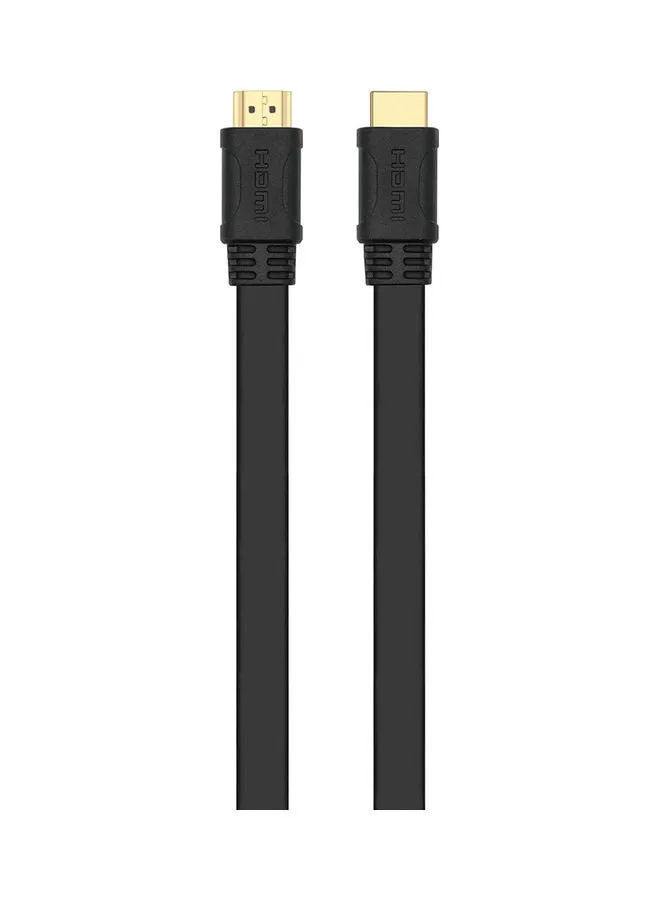 كابل مسطح بدقة 4K HDMI 2.0 لون أسود.-1