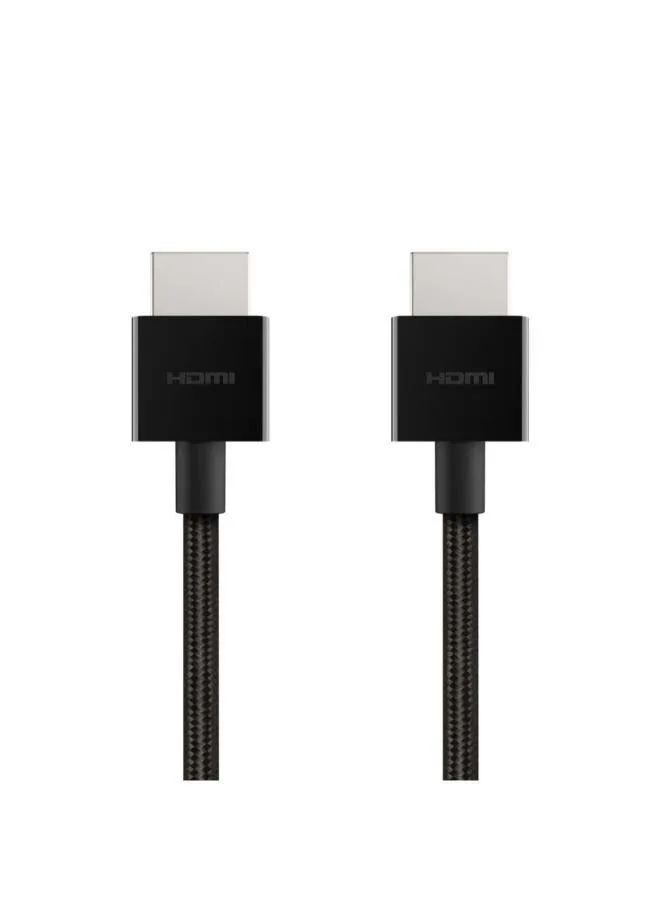 كابل مجدول 2.1 HDMI 4K فائق السرعة بطول 2 متر أسود-1