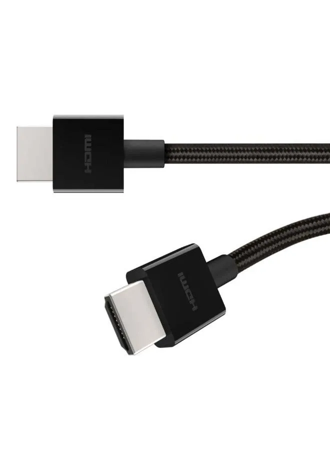 كابل مجدول 2.1 HDMI 4K فائق السرعة بطول 2 متر أسود-2