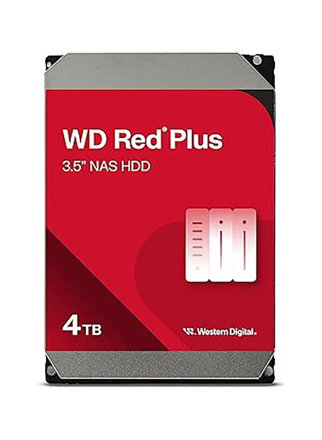 قرص صلب RED PLUS سعة 4 تيرابايت بسعة 256 ميجابايت SATA 6 جيجابايت/ثانية -WD40EFPX-1