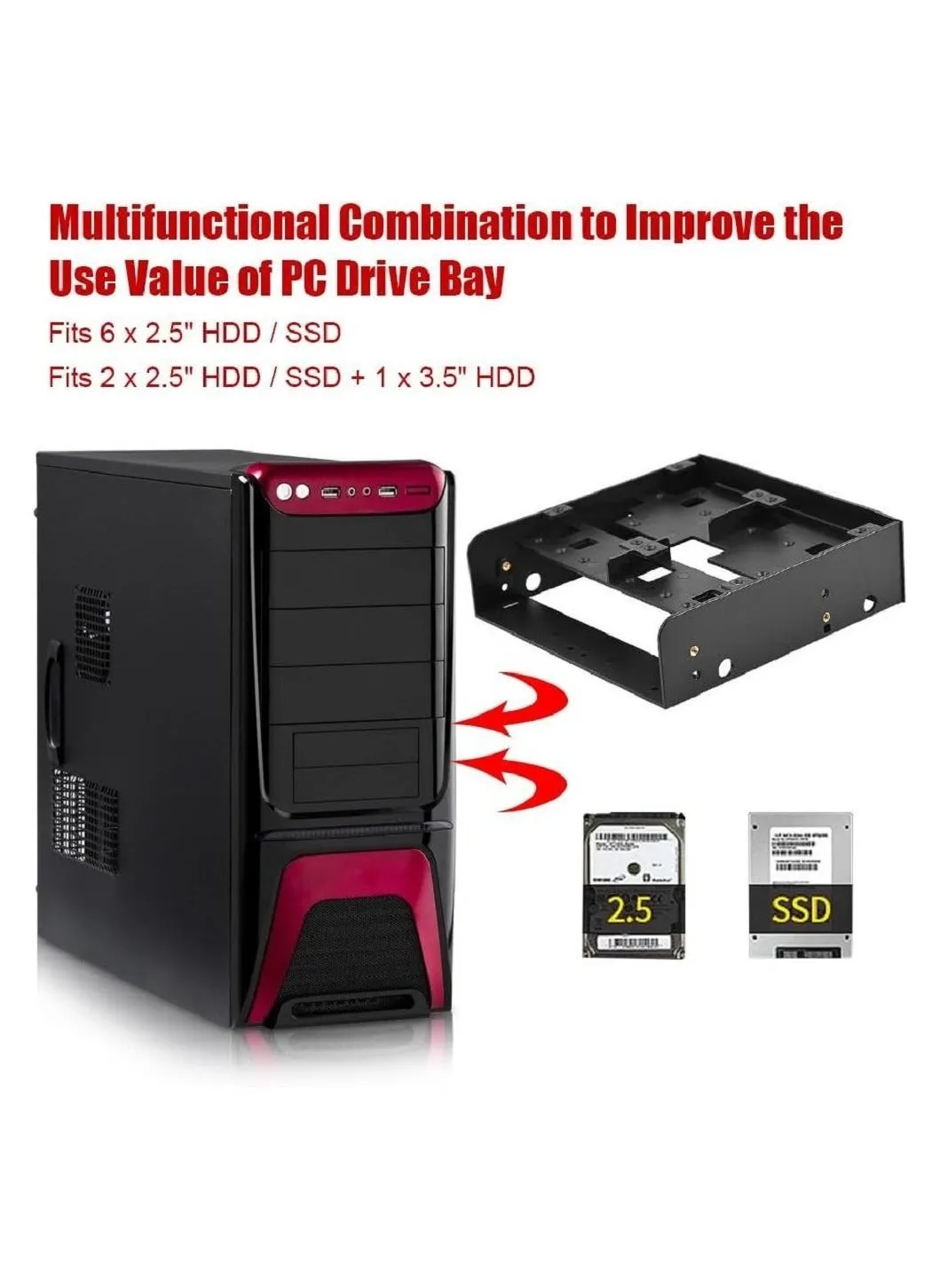 5.25 to 3.5/2.5 Floppy-drive Bay Bracket, 2.5