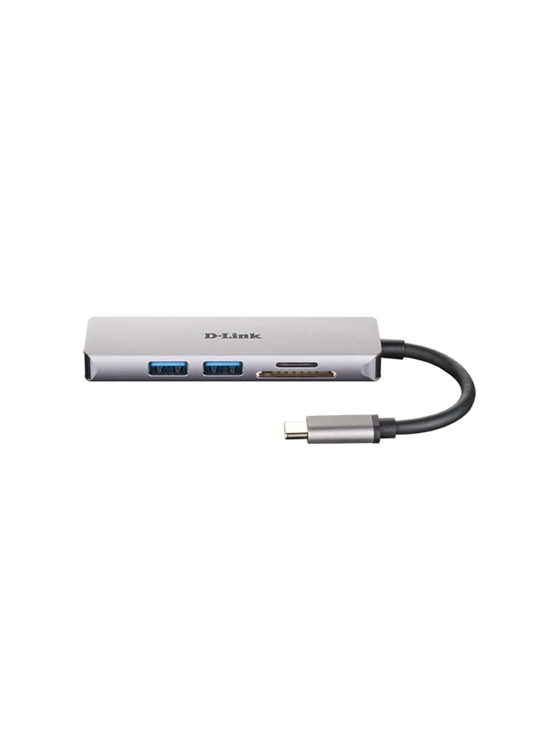 موزع منافذ USB-C‏ بتصميم 5 في 1 مع منفذ HDMI وقارئ بطاقات مايكرو SD طراز DUB-M530 رمادي-2