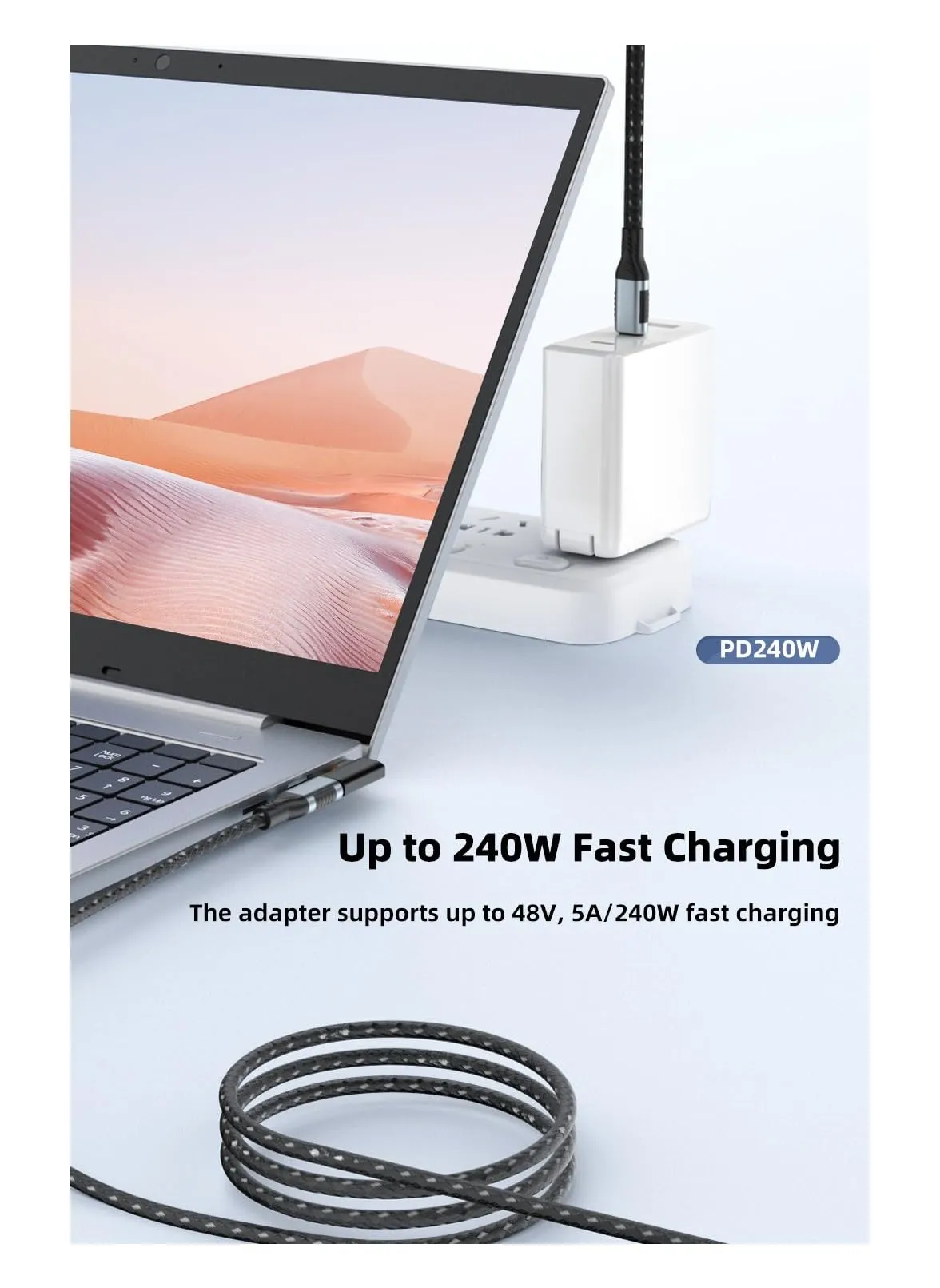 5 عبوة محول USB C، رأسي وأفقي بزاوية 90 درجة محول USB نوع C ذكر إلى أنثى، موصل موسع USB C أنثى إلى أنثى لجهاز Steam Deck و Switch و MacBook و Laptop و Tablet و Phone-2