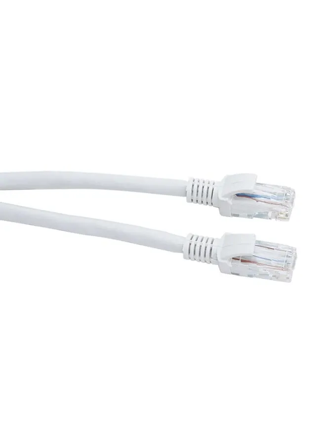 سلك توصيل بطول 50 متر، كابل Cat6E باللون الأبيض-2