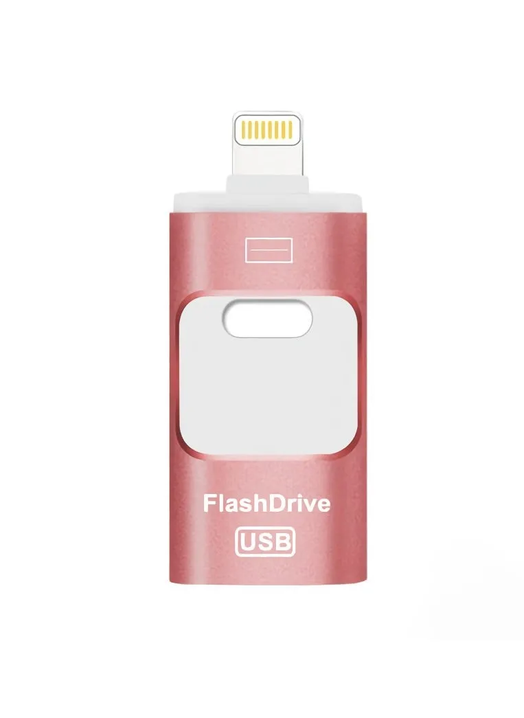 512GB USB Flash Drive, Shock Proof Durable External USB Flash Drive, Safe And Stable USB Memory Stick, Convenient And Fast I-flash Drive for iphone, (512GB Rose Gold)-1