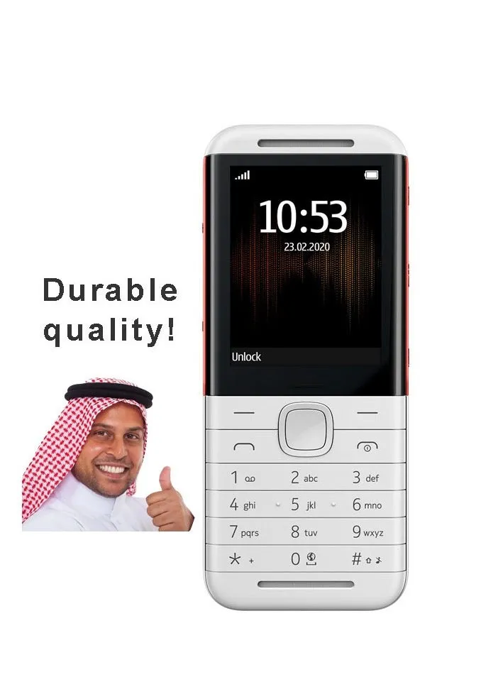 هاتف خلوي 5310 GSM غير ذكي بلوحة مستقيمة لكبار السن مزود بزر ضغط ومكبر صوت مزدوج 1200 مللي أمبير في الساعة في وضع الاستعداد طويل للغاية-1