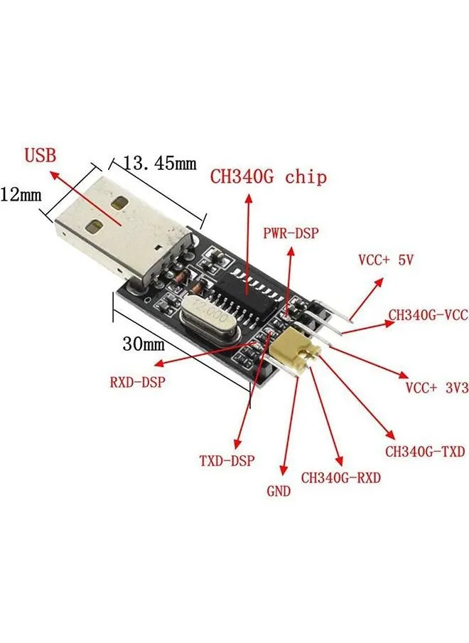 5 قطع من USB الى USB تسلسلي الى وحدة TTL CH340 مع محول تحميل متحكم دقيق اس تي سي-2