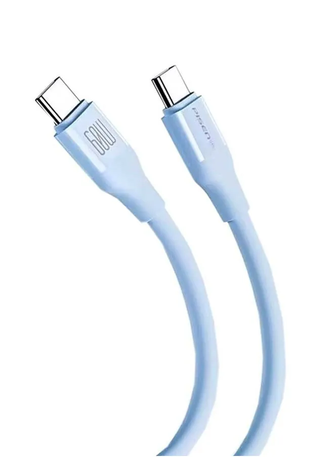 60W PD Fast Charging Data Cable, Type-C To Type-C, Suitable for Apple iPhone 16/16Pro/16 Plus/16 Pro Max/15/15 Pro/15 Plus/15 Pro Max, and More, 1.2M Long (Blue)-1