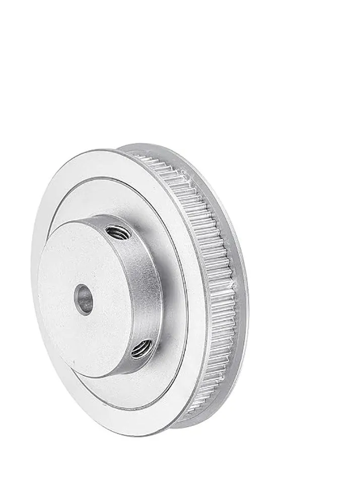 80 Teeth 5mm Bore Timing Pulley, Aluminium Synchronous Wheel Silver with M5 Screw for 3D Printer Belt, CNC Machine-1