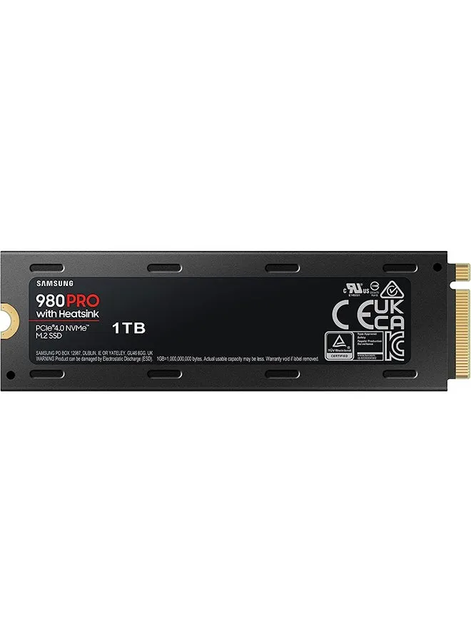 محرك أقراص SSD ‏980 برو داخلي مزود بمشتت حراري، يتميز بإصدار بمعيار X4 NVMe 1.3c M.2 من الجيل الرابع ومزود بواجهة PCIe، طراز MZ V8P1T0CW 1 TB-1