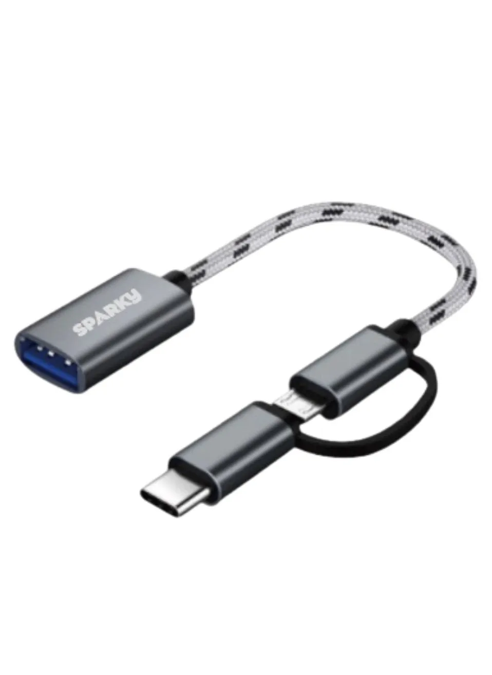 وصلة من usb الى مايكرو + تايب سي سباركي-1