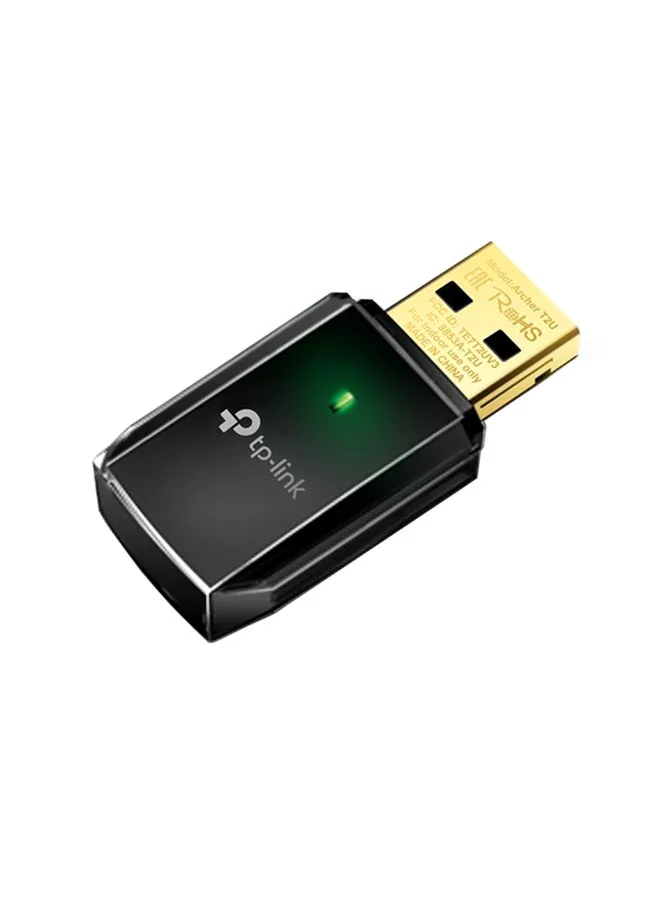 محول USB لاسلكي صغير AC600 أسود-2