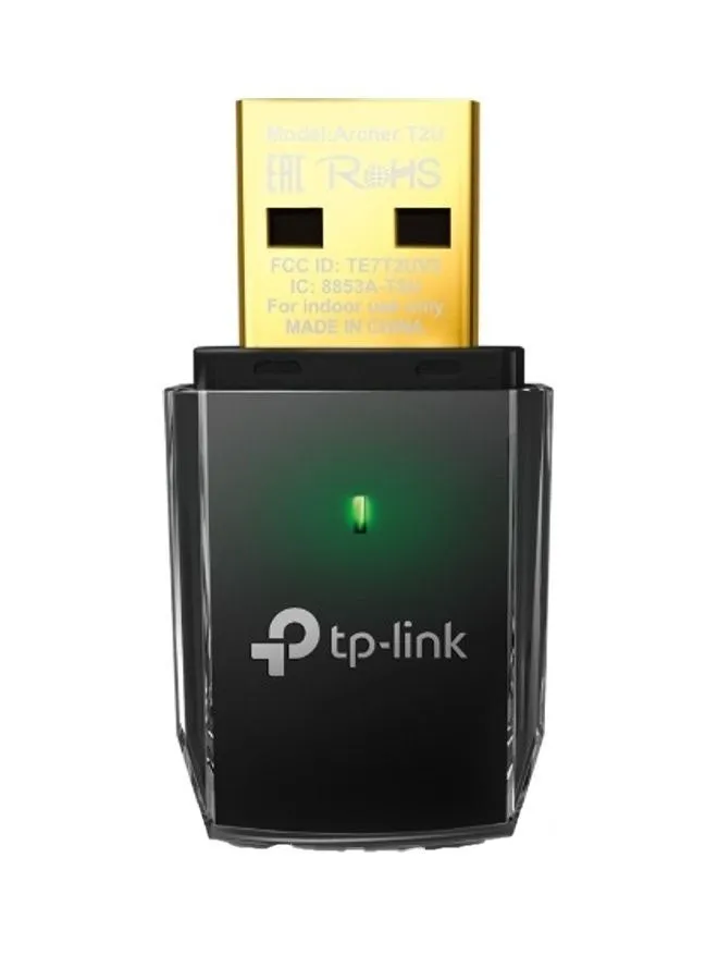 محول USB ثنائي النطاق ذو اتصال لاسلكي وذو تيار متردد600 أسود-1