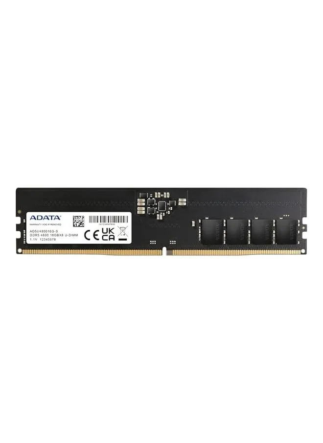 إعلان5U480016G S Premier 16 جيجا بايت 4800 ميجا هرتز U Dimm وحدة ذاكرة واحدة Ddr5 Ram أسود-1