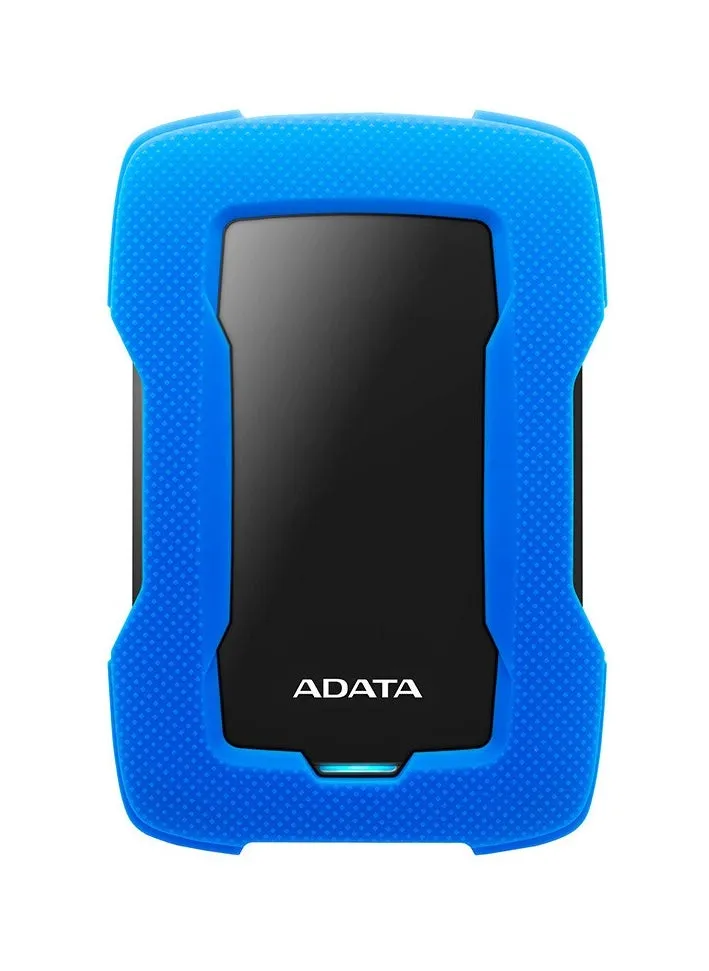 ADATA HD330 1TB USB 3.0، محرك أقراص صلبة خارجي عالي السرعة مقاوم للصدمات، محرك أقراص صلبة محمول فائق النحافة ومقاوم للماء، (1 تيرابايت أزرق)-1