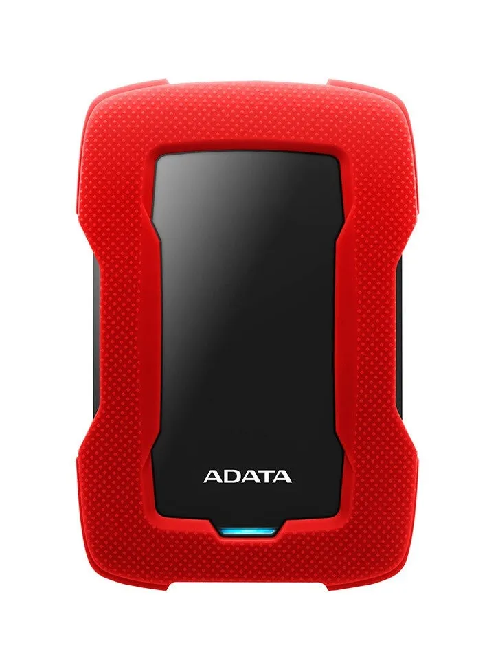 ADATA HD330 1TB USB 3.0، محرك أقراص صلبة خارجي عالي السرعة مقاوم للصدمات، محرك أقراص صلبة محمول فائق النحافة ومقاوم للماء، (1 تيرابايت أحمر)-1