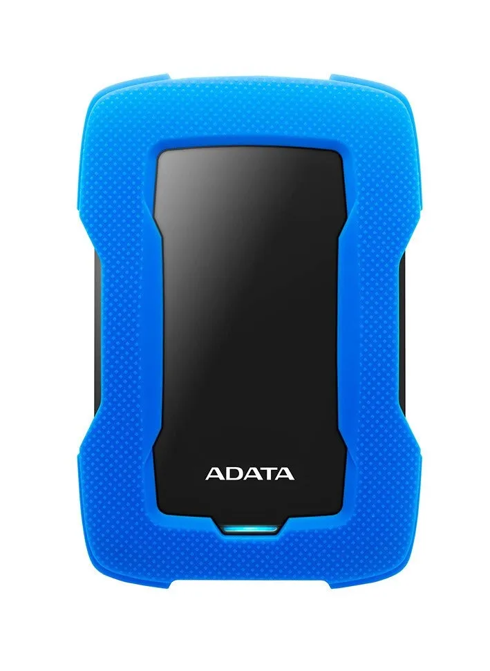 ADATA HD330 2TB USB 3.0، محرك أقراص صلبة خارجي عالي السرعة مقاوم للصدمات، محرك أقراص صلبة محمول فائق النحافة ومقاوم للماء، (2 تيرابايت أزرق)-1