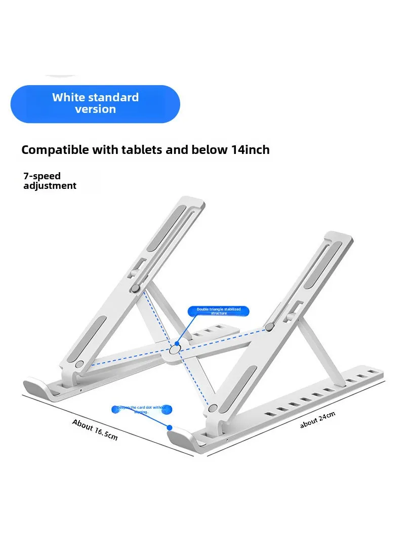 حامل كمبيوتر محمول قابل للتعديل وقابل للطي وقوس تبريد مريح باللون الأبيض من الدرجة السادسة [100 جرام]-1